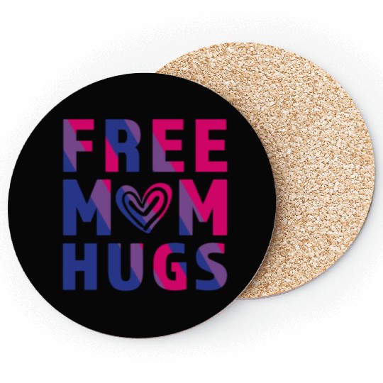 Free Mom Hugs Bisexual Coasters