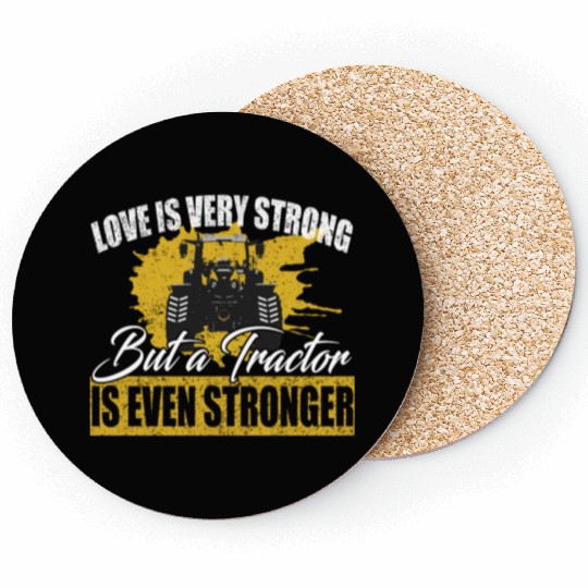 Funny Tractor Farmer Boy Farm Agriculture Gift Coasters