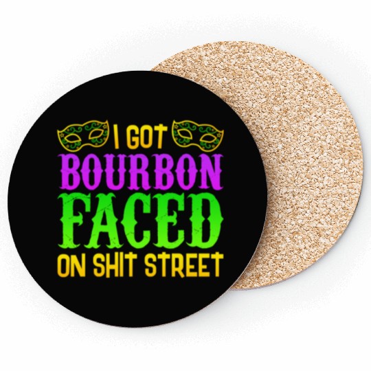 New Orleans Drinking Coasters, Funny Shit Faced On Bo