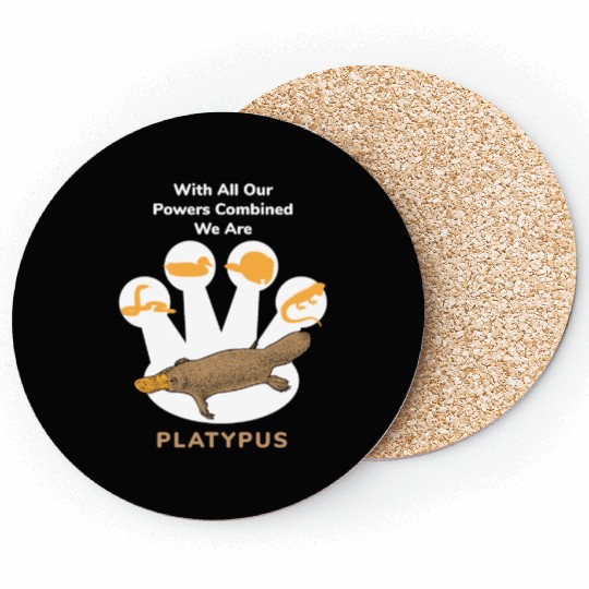 Power Combined Platypus Platypus Platypus Mammal Coasters