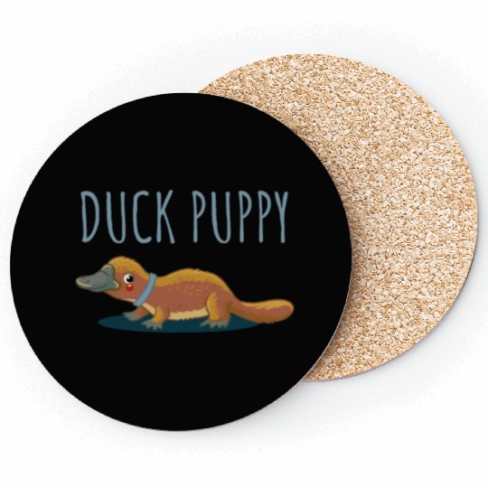 Duck Puppy Duck puppy sweet gift platypus cute Coasters