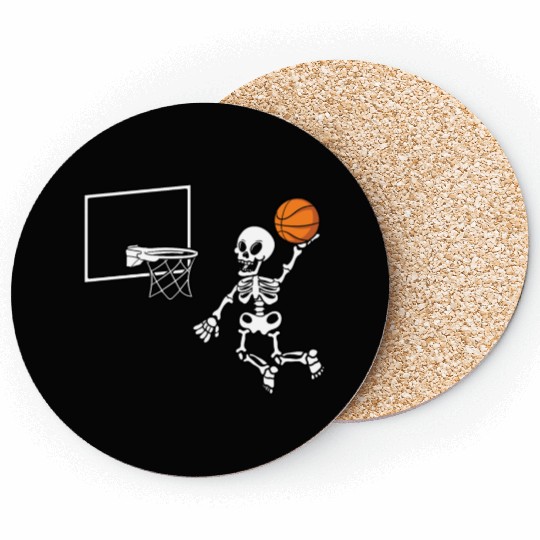 Skeleton Basketball Player Coasters