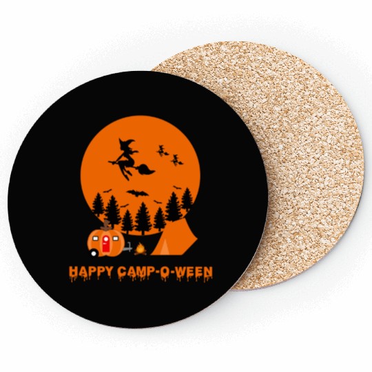 Happy Camp O Ween Witch Coasters