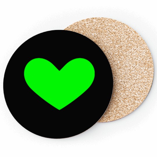 Green heart Coasters
