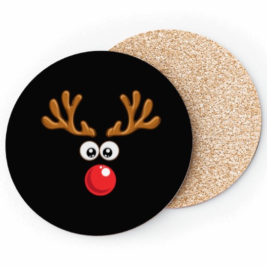 Christmas Rudolph reindeer winter nature gift Coasters