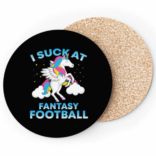 I Suck At Fantasy Football Funny Football Lover Coasters