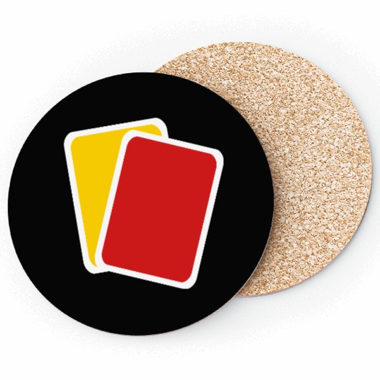 Red yellow card Coasters