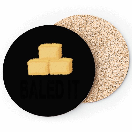 farmer hay bale hay agriculture baler baled it Coasters