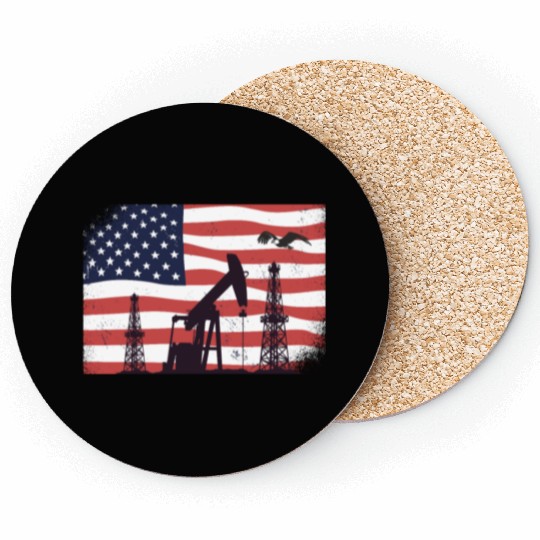 Oil Rig Worker Pump USA American Gas Oilfield Coasters