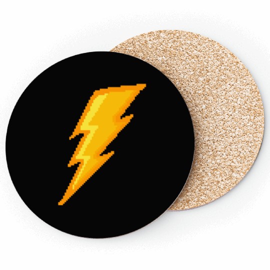 Lightning bolt Pixel Coasters