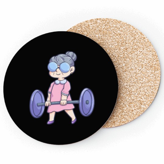 Gym Fitness Workout grandma woman's pension Coasters