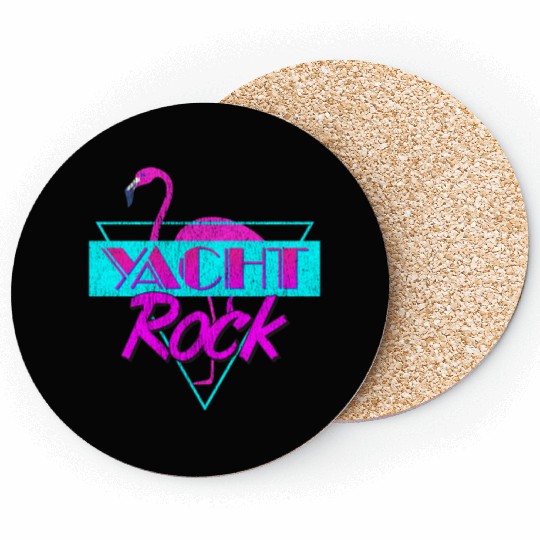 Yacht Rock Retro Flamingo Coasters