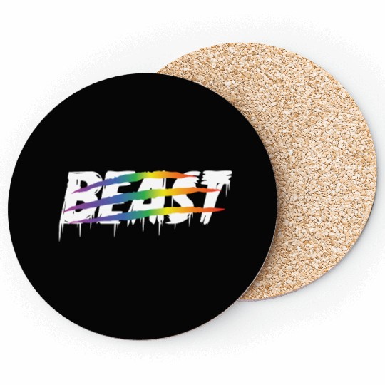 Matching Lesbian Couple Beauty & Beast Part1 Coasters