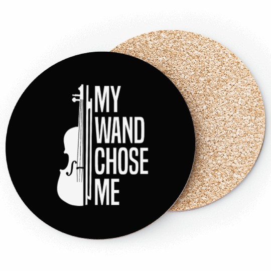 My Wand Chose Me Violin Gift Coasters