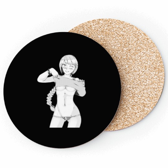 hen Manga Anime Waifu japanese sexy Girl Ahegao Coasters
