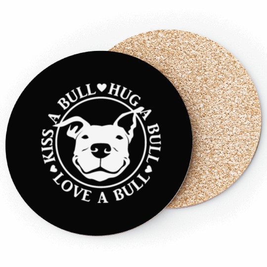 Love-A-Bull Pitbull Bully Dog Rescue Coasters
