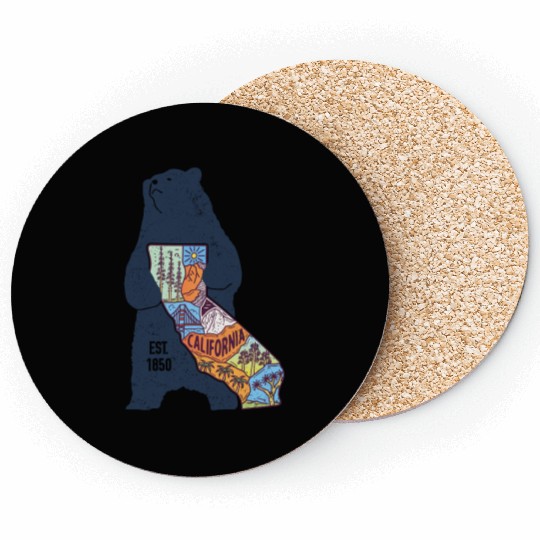 Vintage California Bear EST 1850 Coasters