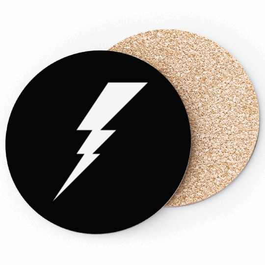 Lightning Bolt Geometric Vector Shape Coasters