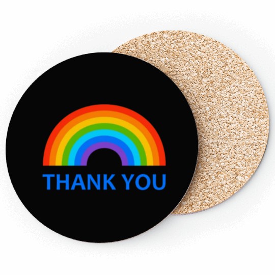 NHS thank you rainbow Coasters