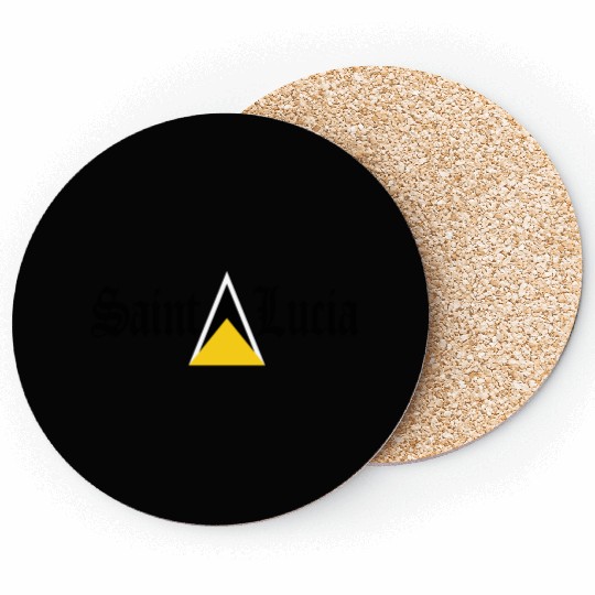 Saint Lucia Flag Blackletter St Lucia Caribbean Coasters