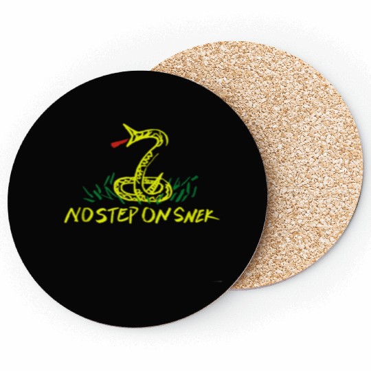 Patriotic No Step on Snek Hand Drawn Gadsden Coasters