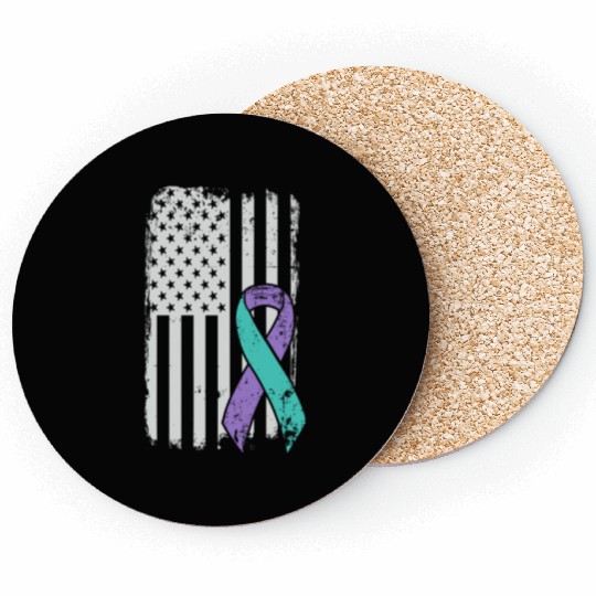 Suicide Prevention Awareness Ribbon - USA American Coasters