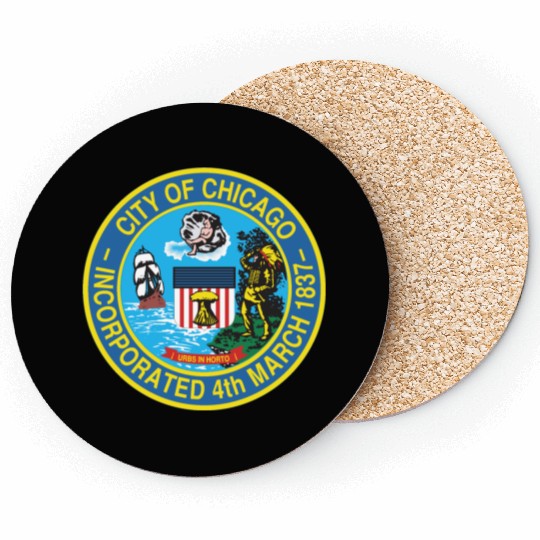 Seal of Chicago, Illinois Coasters