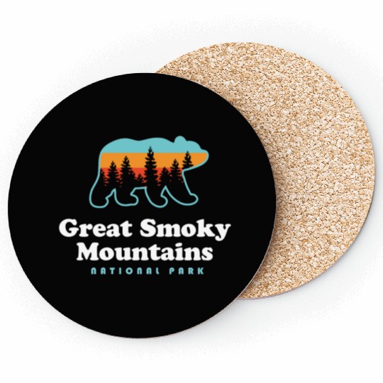 Great Smoky Mountains Coasters Bear Great Smoky Mount