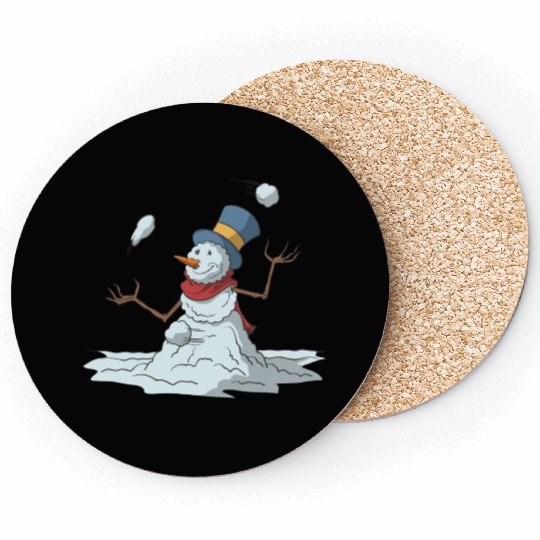 Snowman juggling Coasters