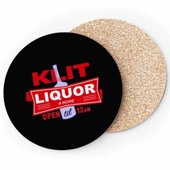KLIT Liquor parody logo Coasters