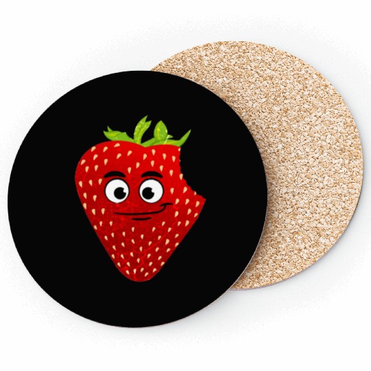 Cute Strawberry Berry Lover Strawberrys Vegan Coasters