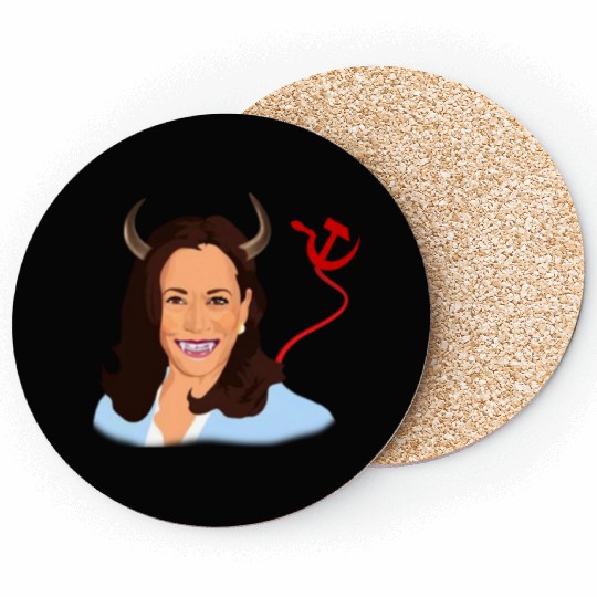 Trump kamala harris monster communist Coasters