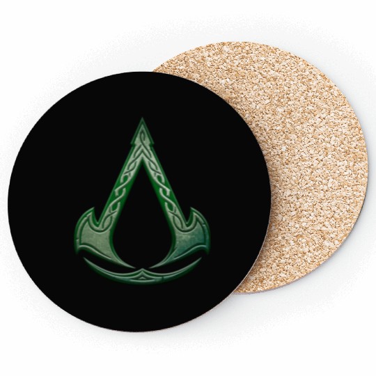 valhalla assassin logo Coasters
