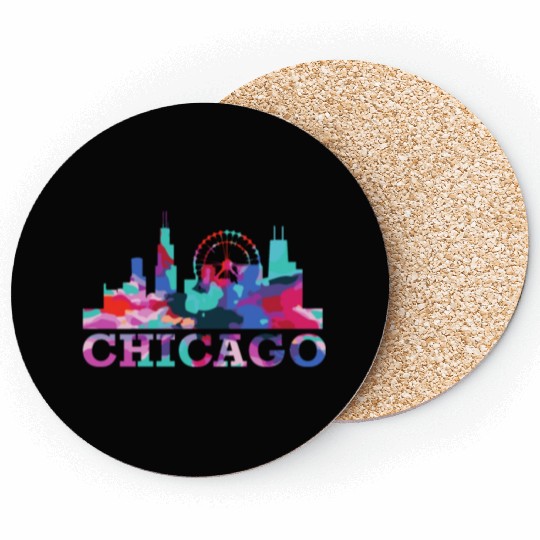 Chicago Skyline Impression US Souvenir Gift Idea Coasters
