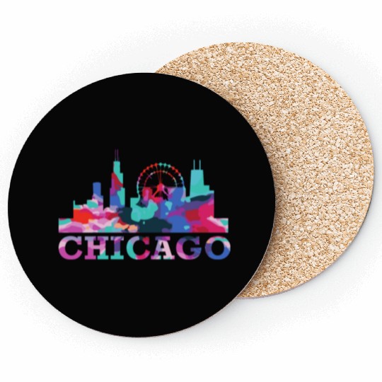 Chicago Skyline Impression US Souvenir Gift Idea Coasters