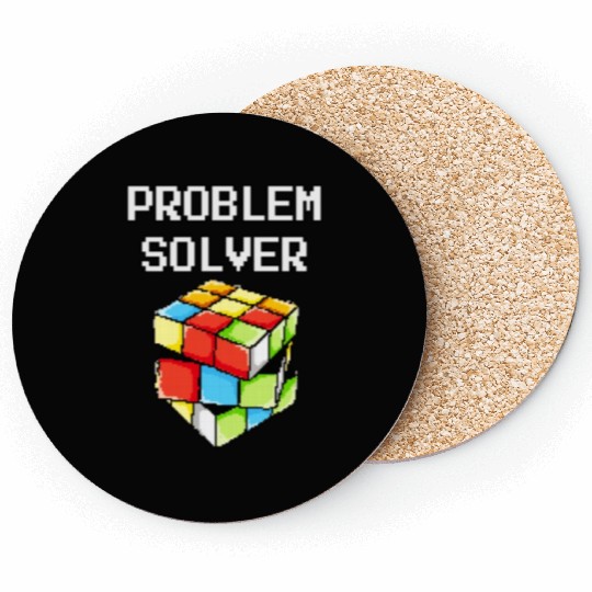 Problem Solver Puzzle Cube Math Nerd Coasters