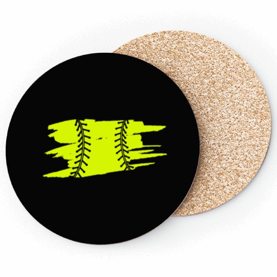 Softball Catcher Baseball Pitcher Bat Ball Player Coasters