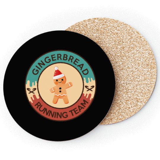 Gingerbread Running Team Coasters