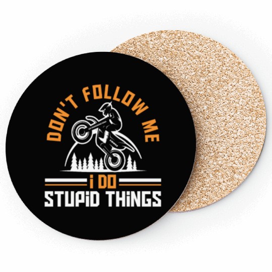 Motocross Don't Follow Me Motocross Rider Gift Coasters