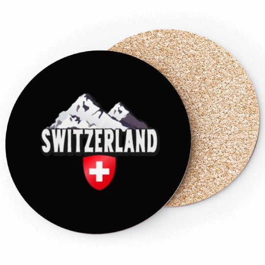Switzerland Home Mountains Swiss Coasters