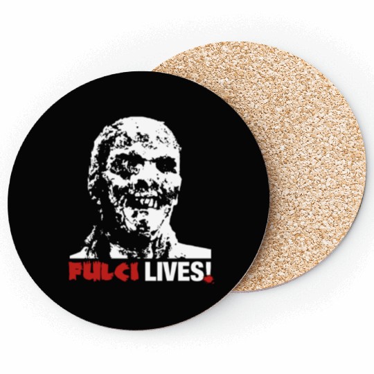 Fulci Lives Zombie Italian Horror Movie Fan Coasters