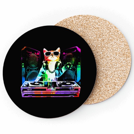 HOUSE CAT New DJ Cat Kitty Coasters