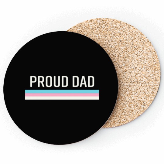 Lgbt Transgender Pride Proud Dad Coasters