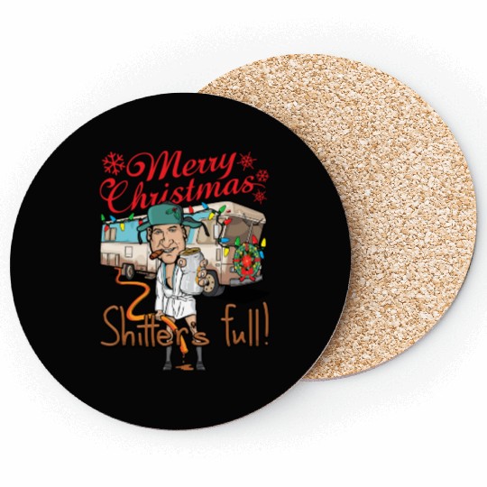 Merry Christmas Cousin Eddie Shitter'S Full Coasters