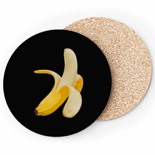 Big Yellow Banana - funny fruits and vegetables Coasters