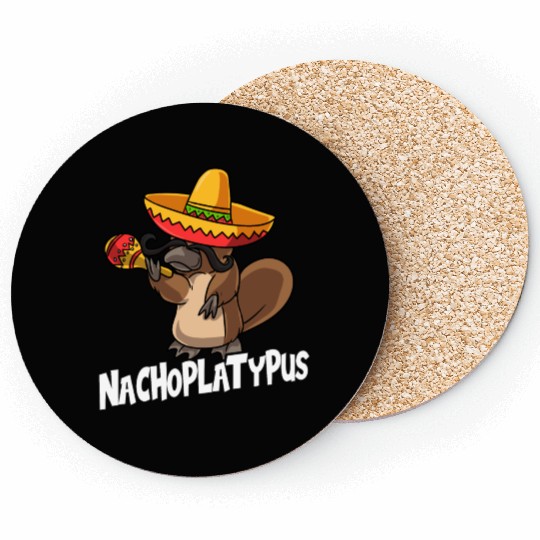 Nachoplatypus Cinco De Mayo Platypus Gifts Fiesta Coasters