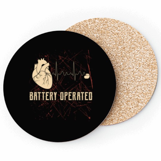 Funny Open Heart Bypass Surgery Recovery Battery Coasters