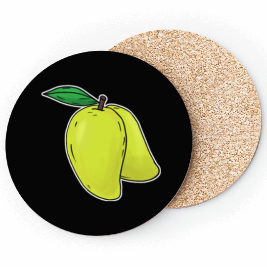 Mango hand drawn fruits summer Coasters