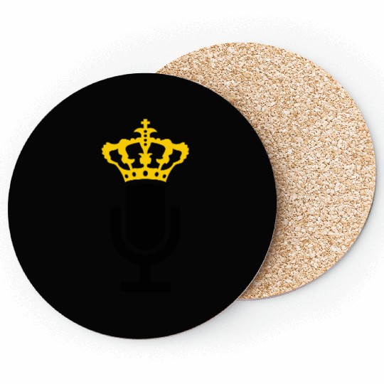 King Microphone Icon Coasters
