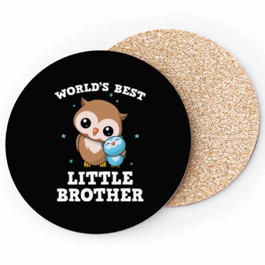 World's Best Little Brother - Owl Owls Coasters
